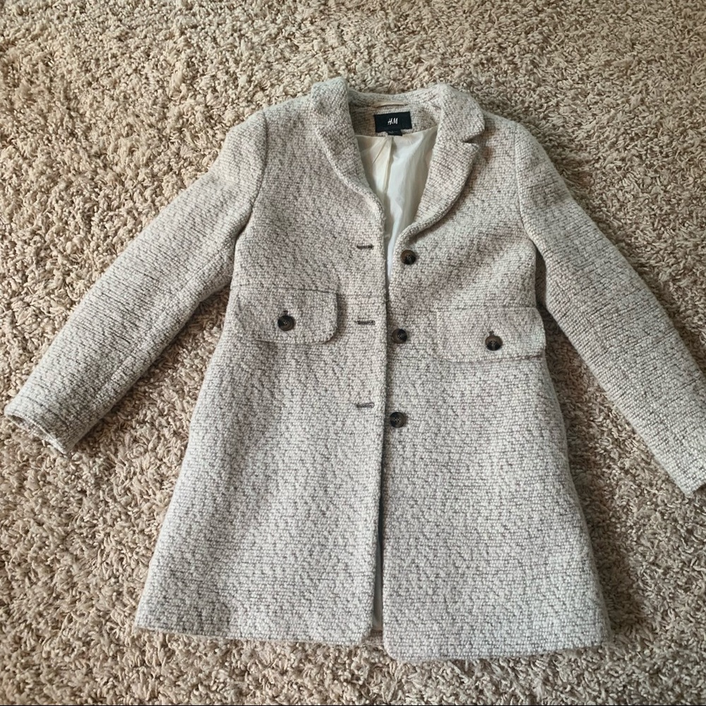 H&M wool blend coat size 8